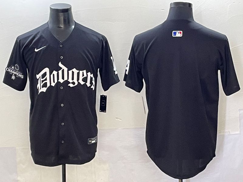 Men 2025 Los Angeles Dodgers Blank Black Seventh generation Joint Name Nike MLB Jersey style 8->los angeles dodgers->MLB Jersey